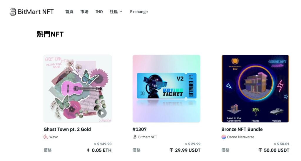 BitMart NFT 市場