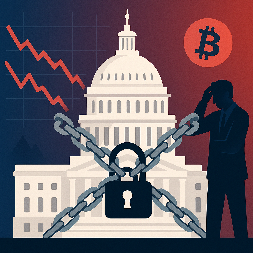 美國政府停擺危機恐引發加密貨幣拋售潮 投資者應密切關注風險